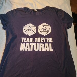 Navy Graphic Tee With Twenty Sided Dice